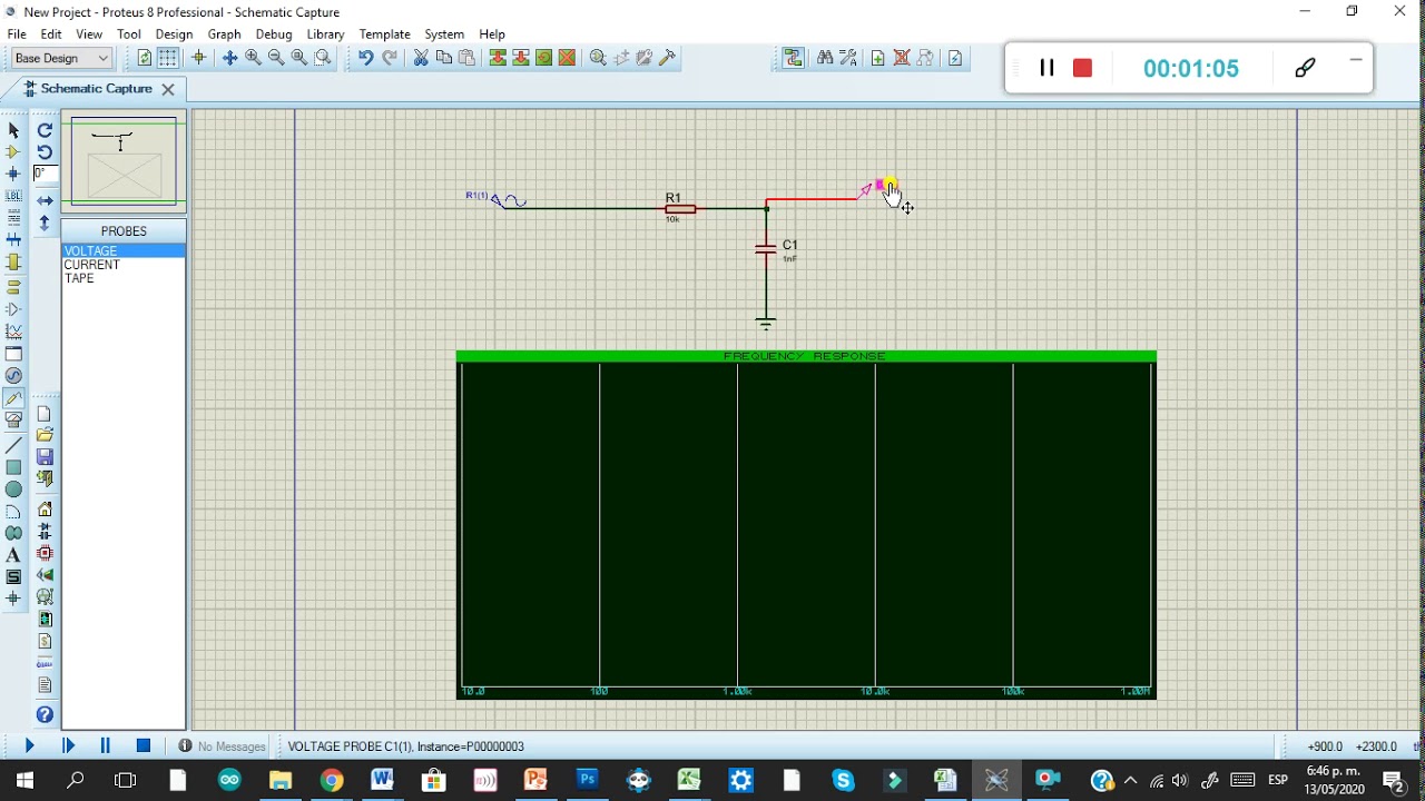Diagrama de bode en proteus
