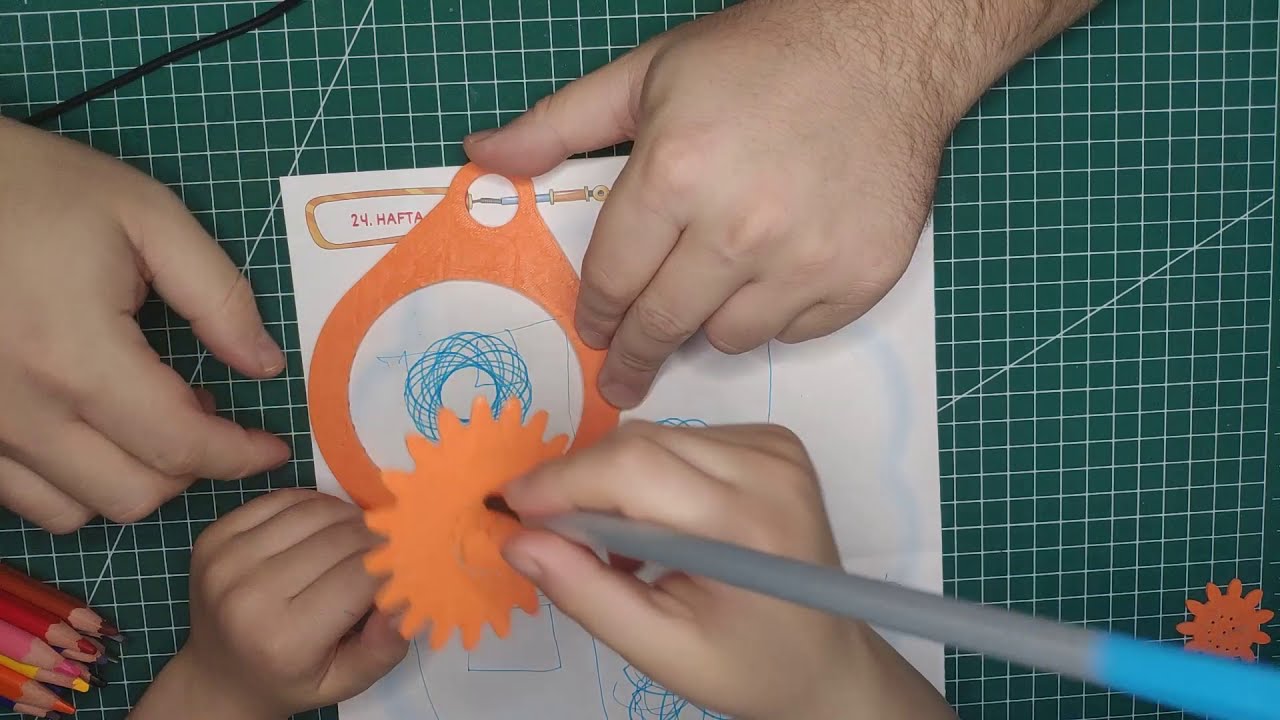 3D PRİNTER İLE SPIROGRAF BASIP ÖDEVİMİZ İÇİN HALI DESENLERİ OLUŞTURUYORUZ !