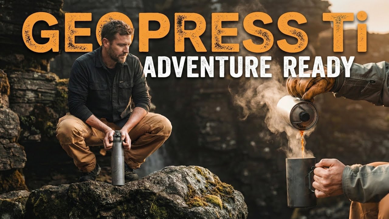 This Titanium Bottle Lets You Brew Real Coffee in the Wild - GeoPress Ti