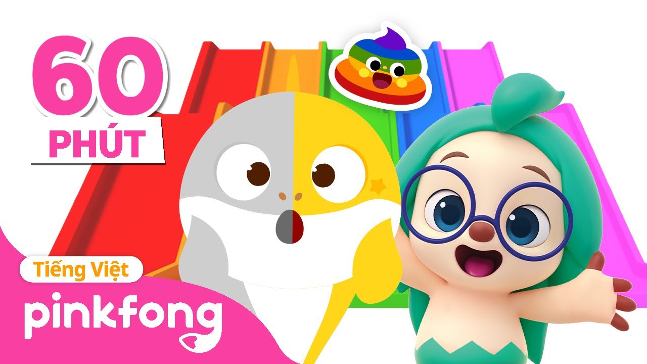 Tuyển tập bài hát thiếu nhi học màu sắc 🎨 | Cá Mập Con Baby Shark Pinkfong! - Nhạc thiếu nhi