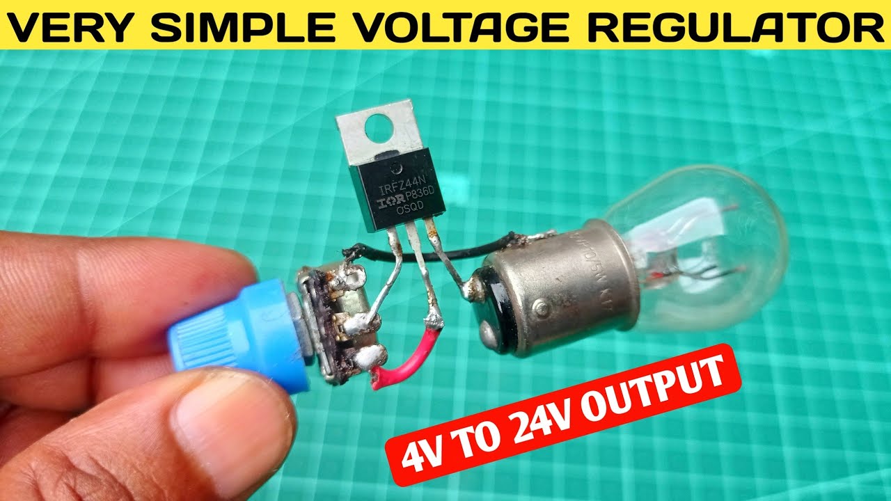 How to make dc voltage regulator using IRFZ44N mosfet | Mosfet powerful voltage regulator IRFZ44