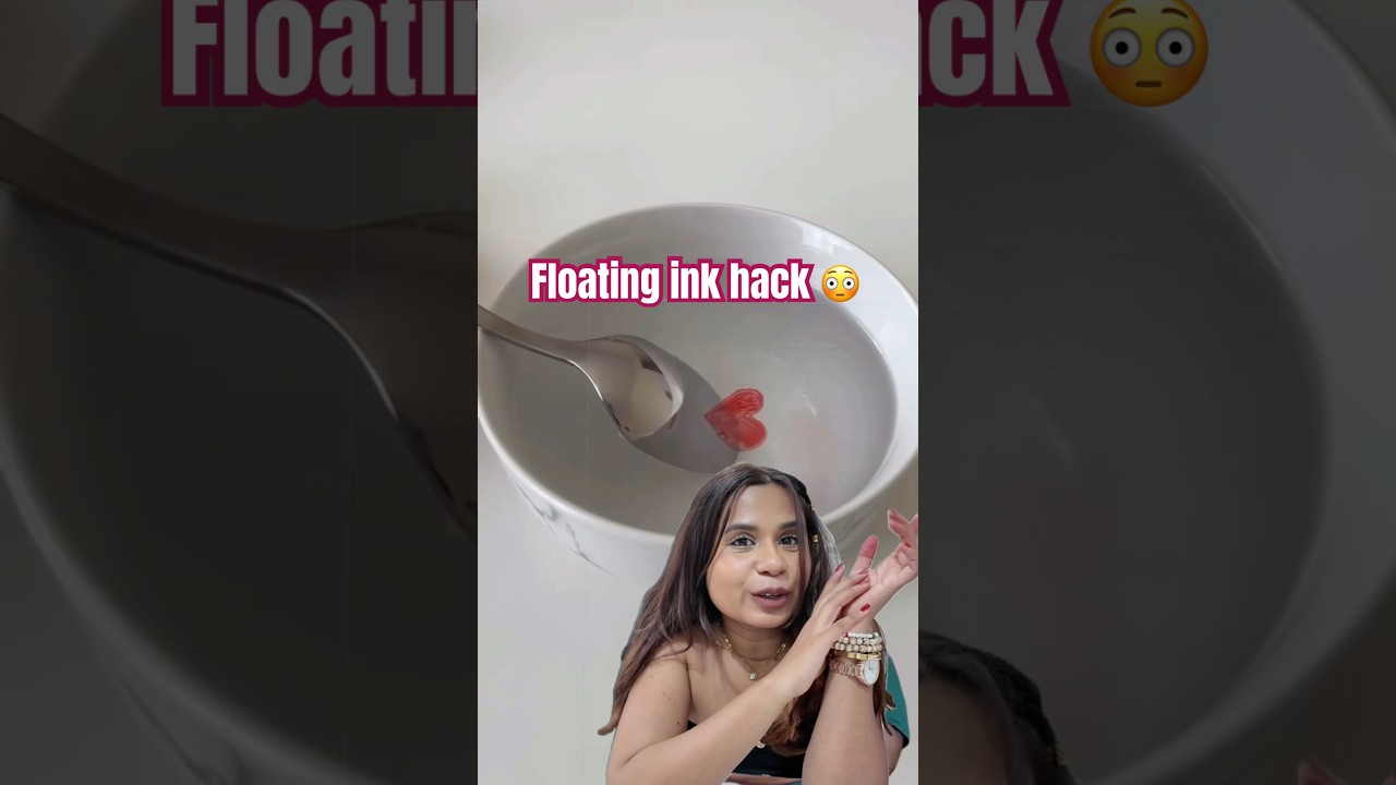 Trying the viral FLOATING INK hack #viralhacks #weirdhacks #viralhackstesting