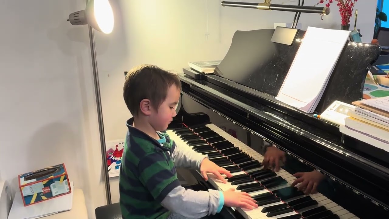 Little boy piano practice routine 混血宝宝每日练琴日常