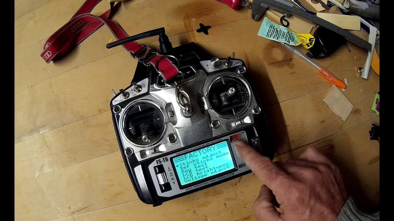 Steuerkn&uuml;ppel Kalibrieren FlySky/Modelcraft FS-T6 Factory Mode stick calibration