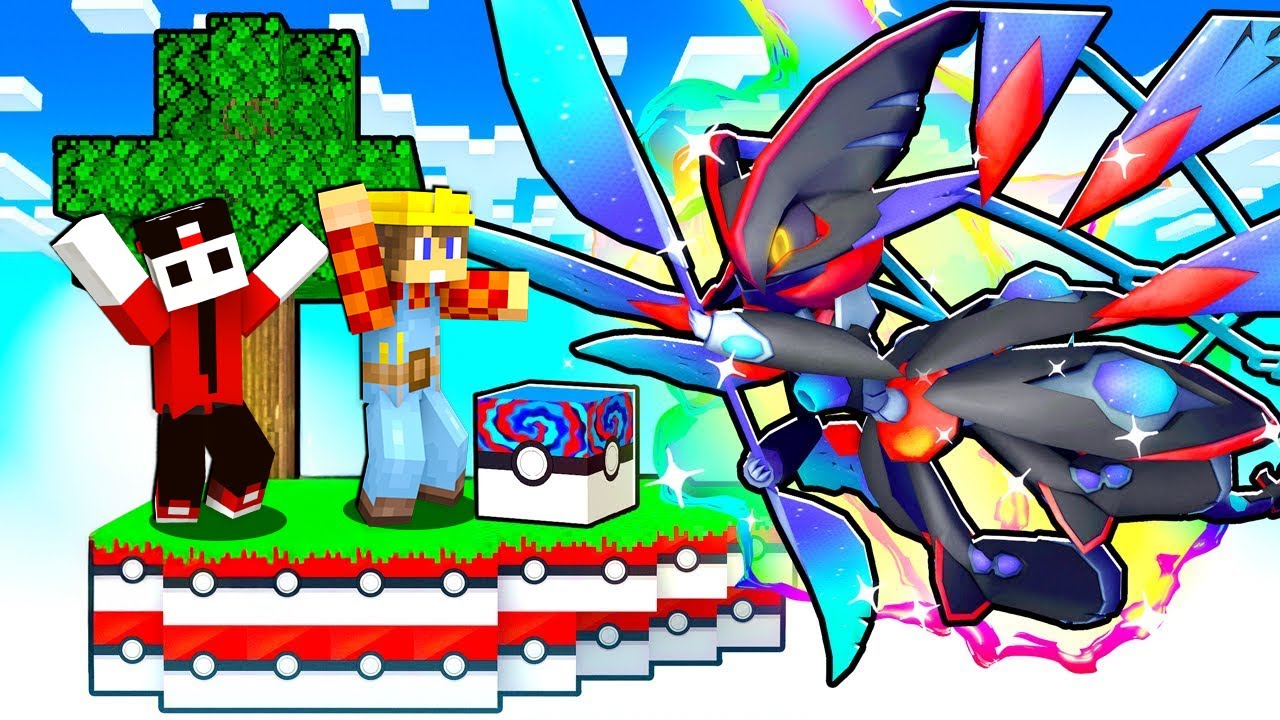 SOPRAVVIVO SOPRA UN BLOCCO POKEMON LEGGENDARIO SU MINECRAFT - ITA