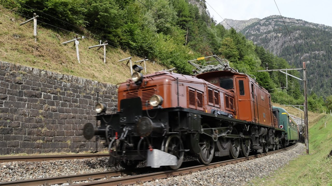 SBB/Historic, Gotthard Bahntage mit Krokodil, Re 6/6, Dampflok Elefant, Traverso, Giruno,13.09.2025