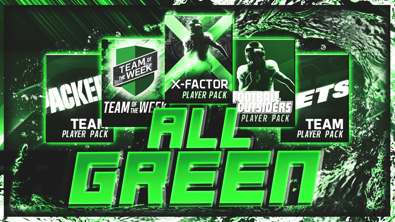 GREATEST PULLS EVER! ALL GREEN PACKS!? TONS of ELITES - Madden Mobile 17