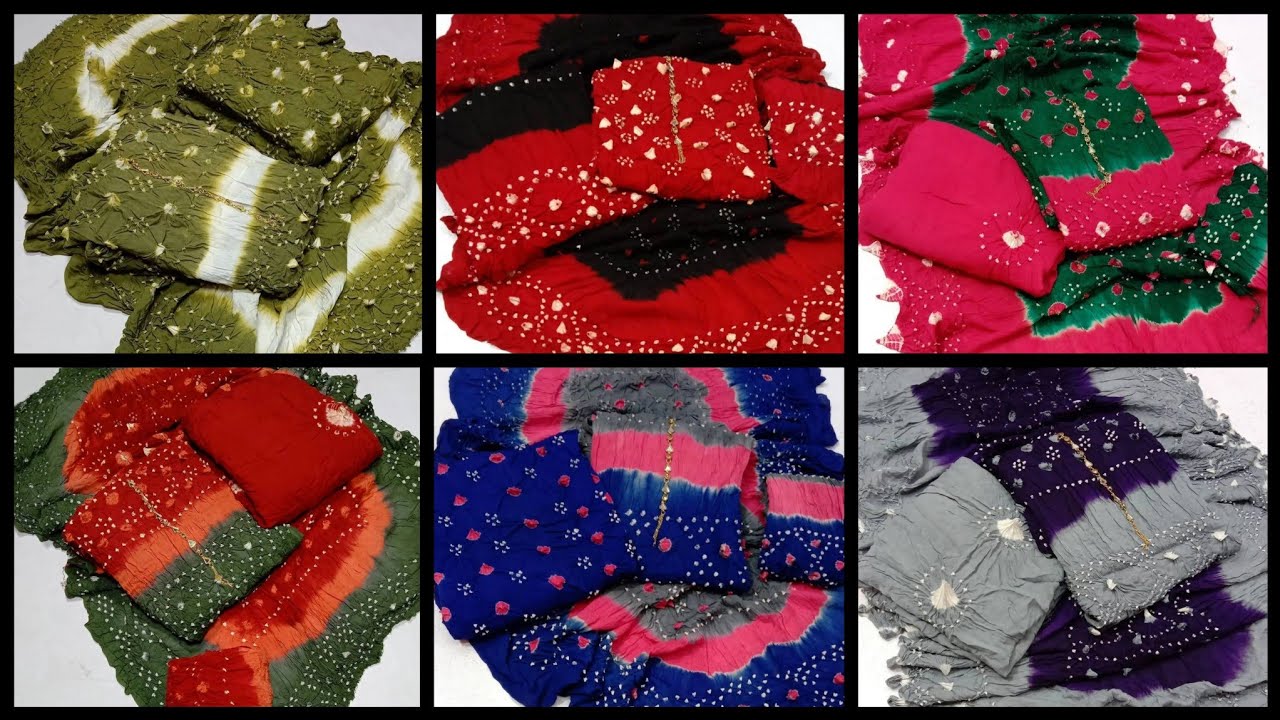 Traditionally Aesthetic Hand Dyed Chunri Suit || Chiffon, Cotton & linen Chunri Dresses