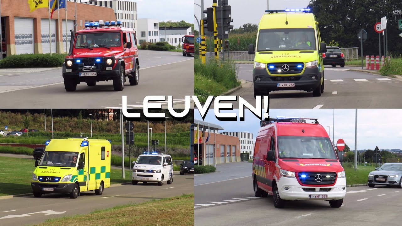 [Dagcompilatie] Hulpdiensten met spoed onderweg in Leuven