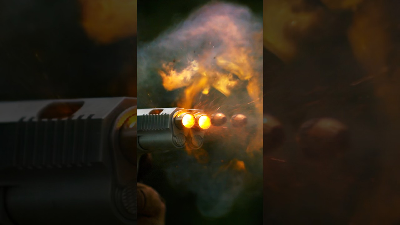 Do both bullets come out together? #shorts #slowmo #kentuckyballistics