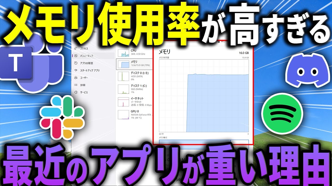 【PCが重い原因】あるアプリがメモリを大量に使っている場合があります。原因と対策を解説｜Wondershare Recoverit