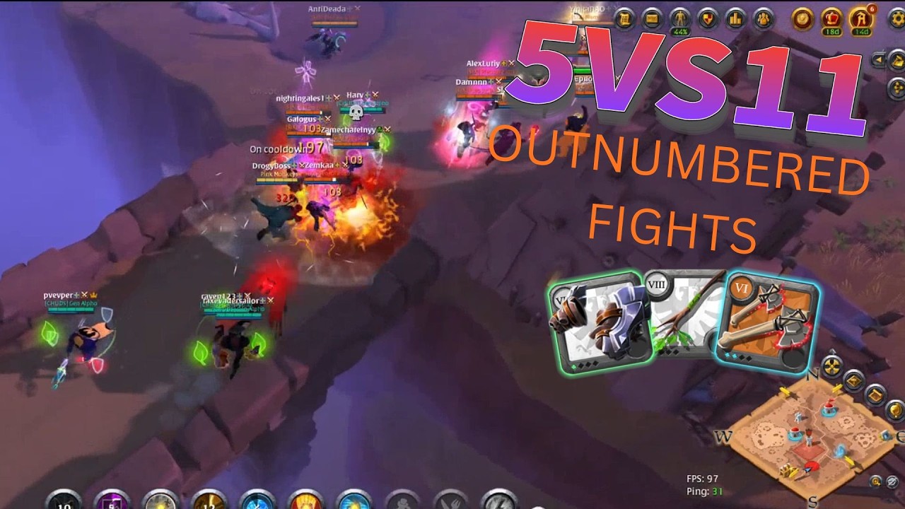 Outnumbered Brawling PvP | Albion Online Smallscale