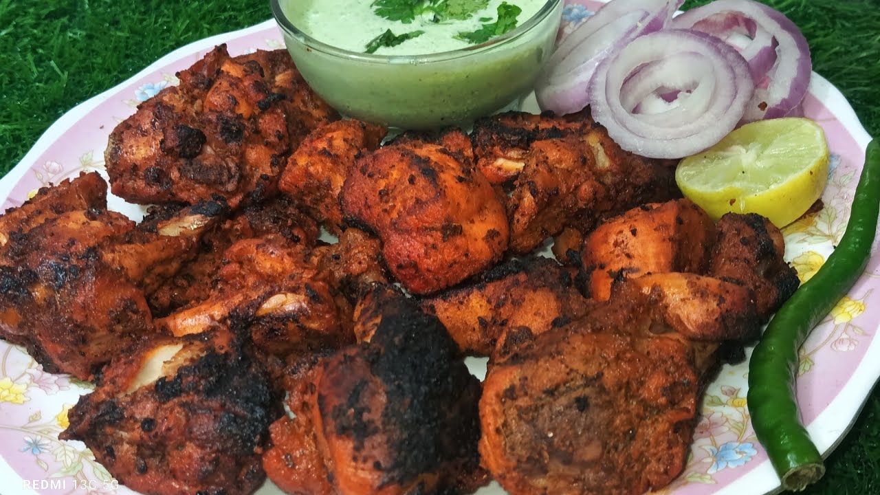 Tandoori Chicken Tikka Recipe/Chicken Tikka Kabab/Tandoori Chicken Tikka On Tawa/Chicken Starter