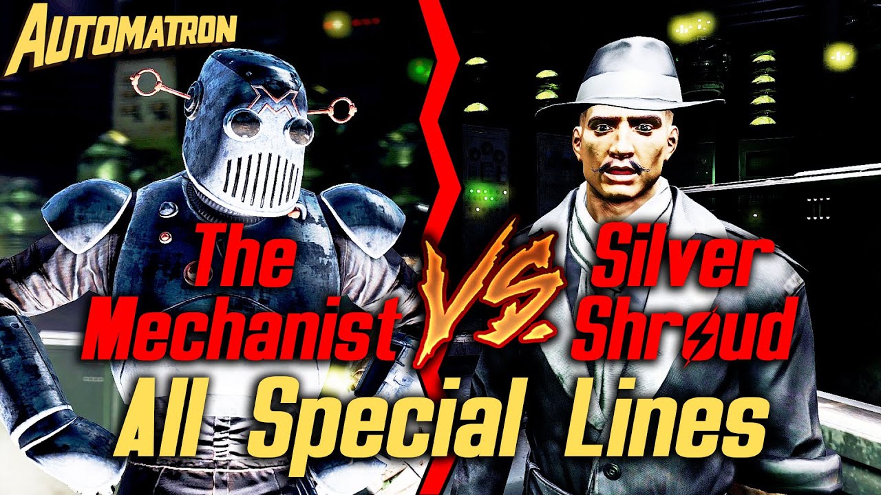 Fallout 4 Automatron DLC — Механист против Серебряного Плащаницы — Все специальные реплики (спойл...