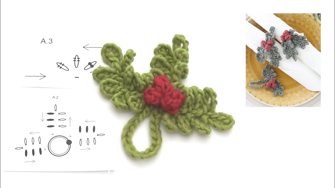 How to crochet the napkin ring in DROPS Extra 0-1588