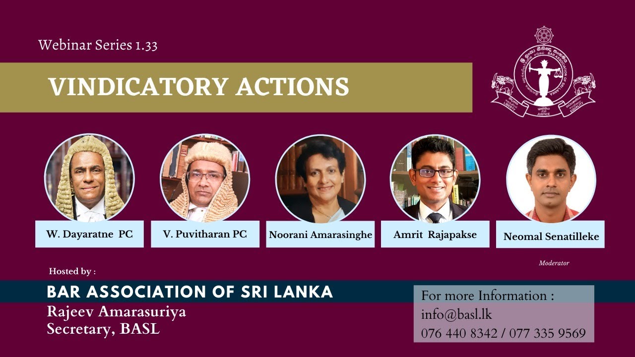 BASL Webinar 1.33 - Vindicatory Actions