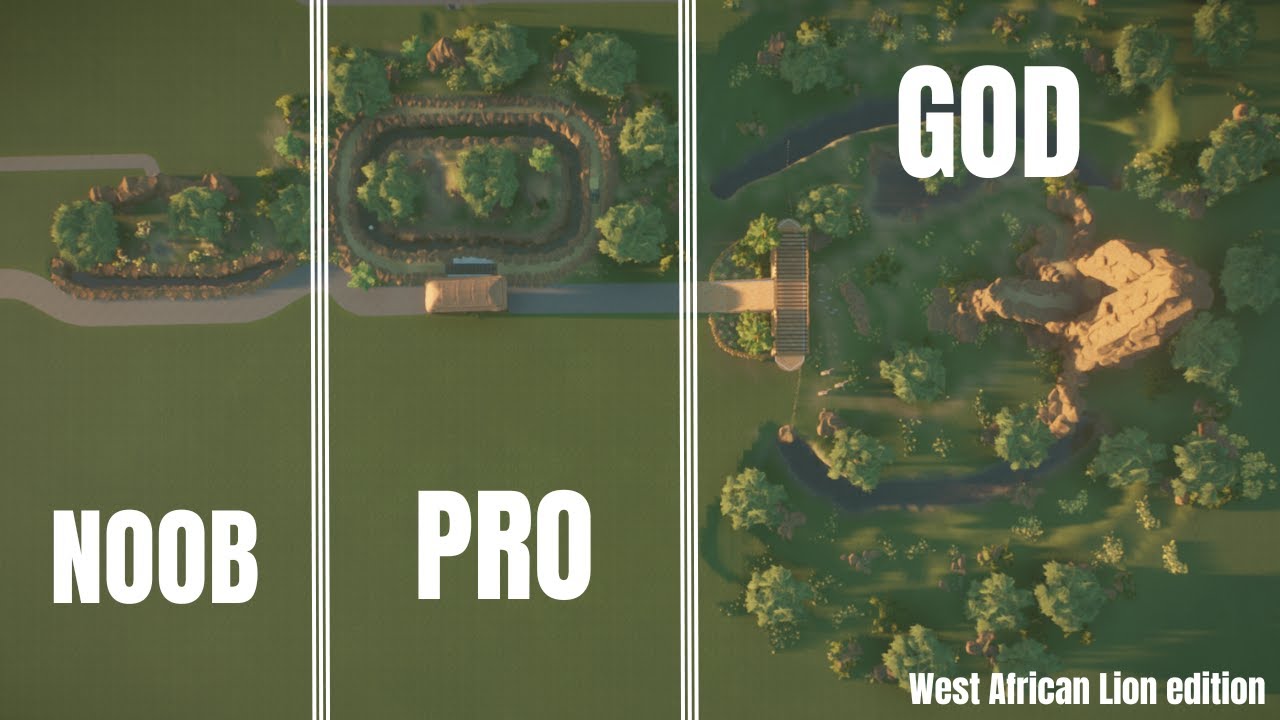 NOOB vs PRO vs GOD | African Lion edition | Planet zoo |