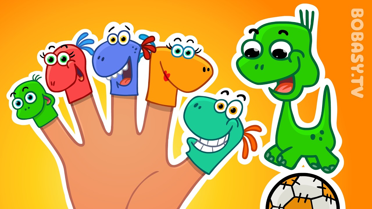 🖐 Rodzina Palc&oacute;w 🦕 Dinozaury 🇵🇱 Piosenki dla Dzieci Po Polsku - Bobasy TV - Bajkowy Teledysk