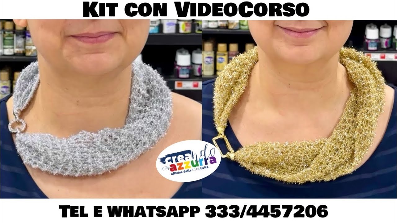 Come realizzare la Sciarpa-Collana Glamour - LIVE