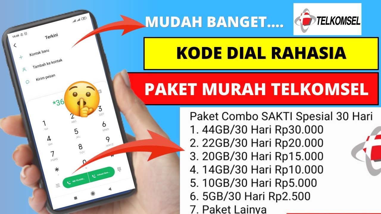 Baru !!! Cara Daftar Paket Internet Telkomsel Murah Bulanan  | Kode Dial Kuota Telkomsel Terbaru