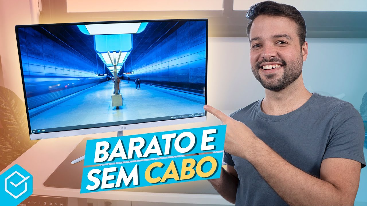 MESA LIMPA! Esse PC só utiliza 1 CABO pra funcionar! // ULTRA ALL IN ONE