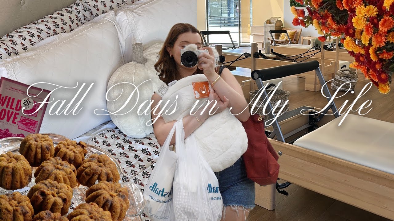 Cozy September Days 🍂🕯️ fall shopping, pilates, books, baking pumpkin banana bread & more!