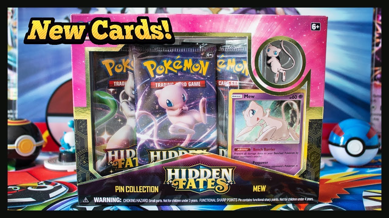 *New HIDDEN FATES Pokemon Cards Amazing Pulls!* Mew Hidden Fates Pin Collection Box Opening