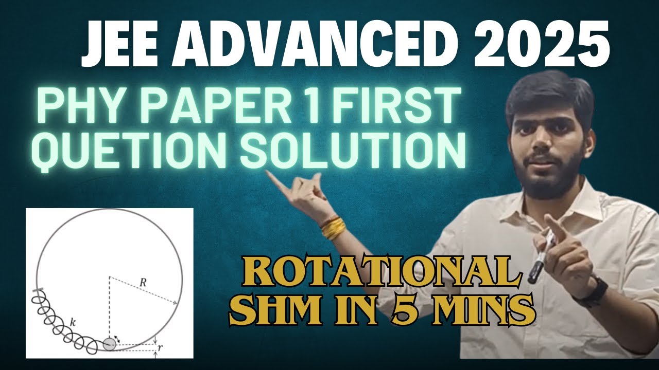 JEE Advanced 2025 | Physics Paper 1 First Question Solution | Rotational SHM Question in 5 Minutes!