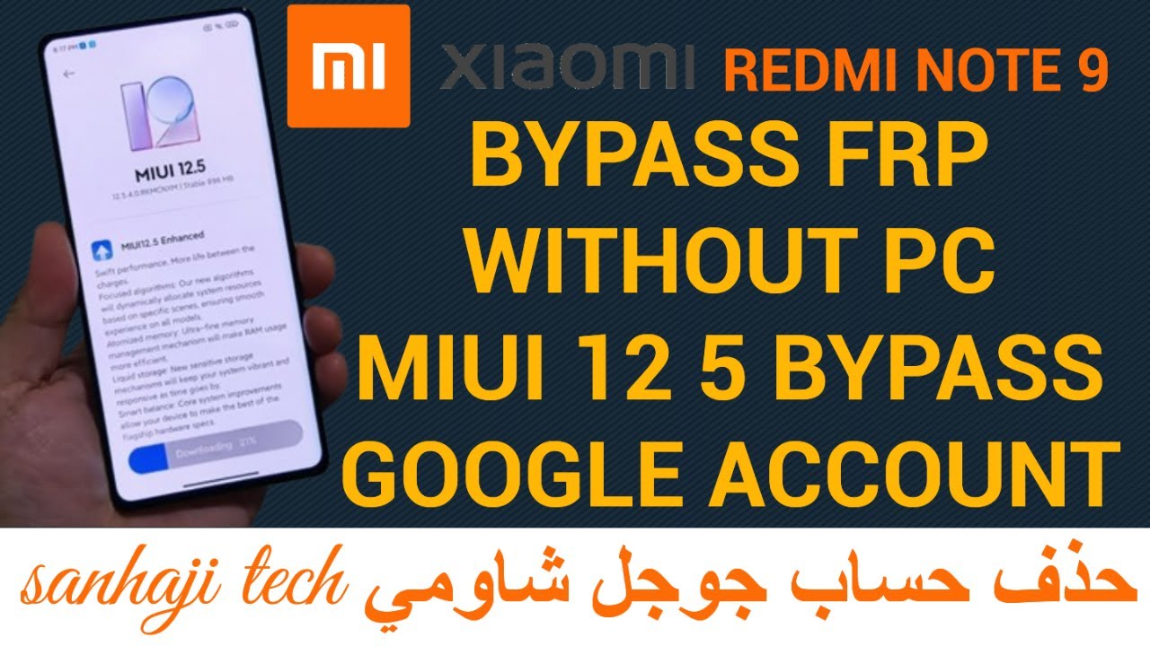 Redmi Note 9 Bypass FRP Without PC 2023  Xiaomi Redmi M2003j15sg MIUI 12 5 Bypass Google Account