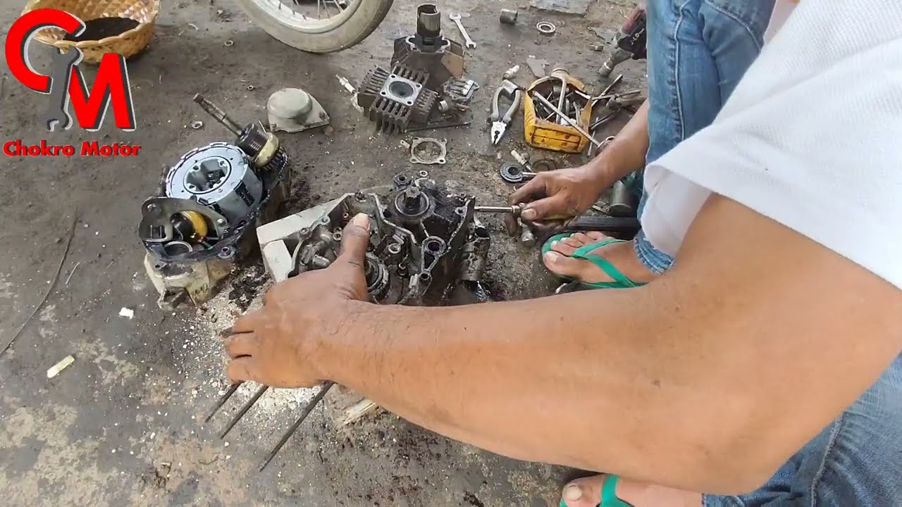 bongkar total mesin yamaha V80