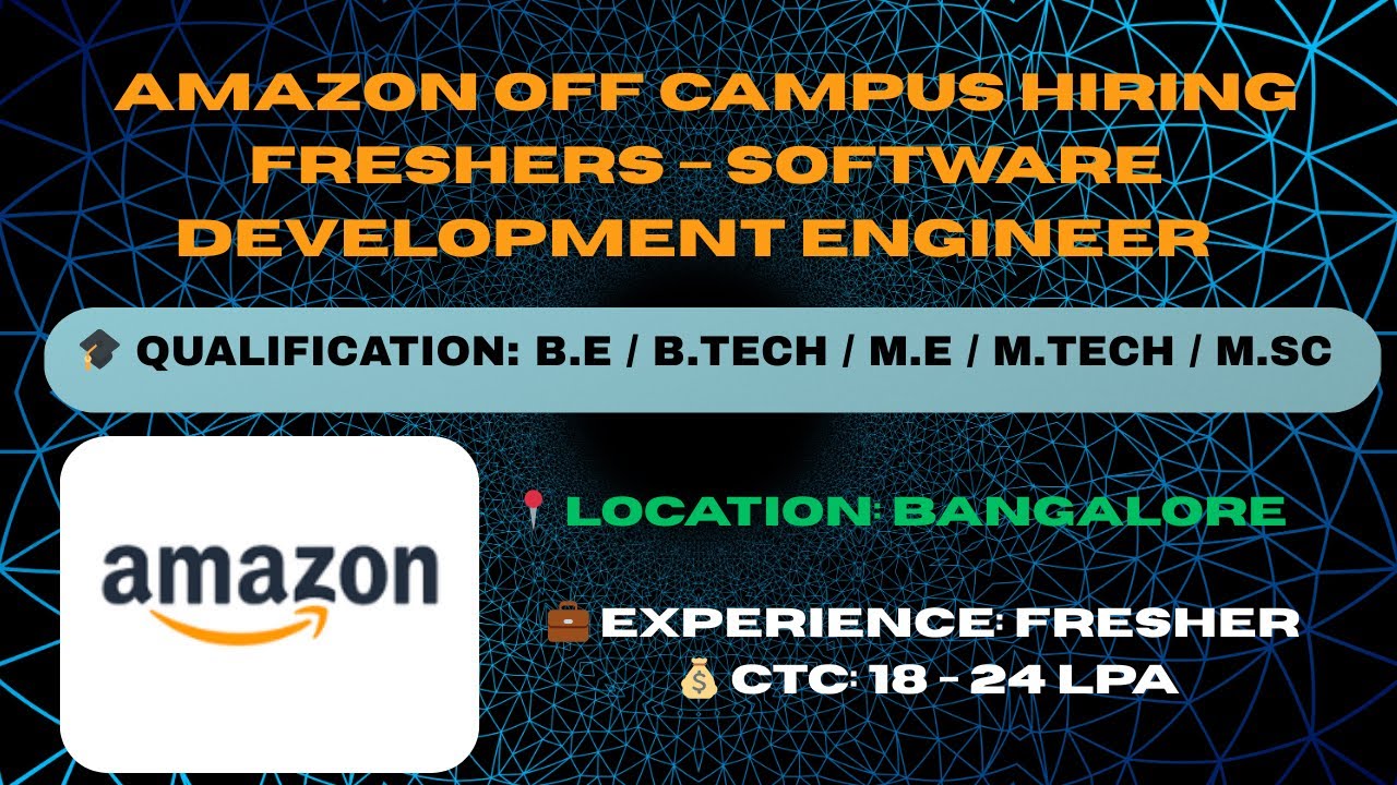 Amazon Off Campus Drive 2026 | Software Development Engineer Hiring | Freshers Apply Now