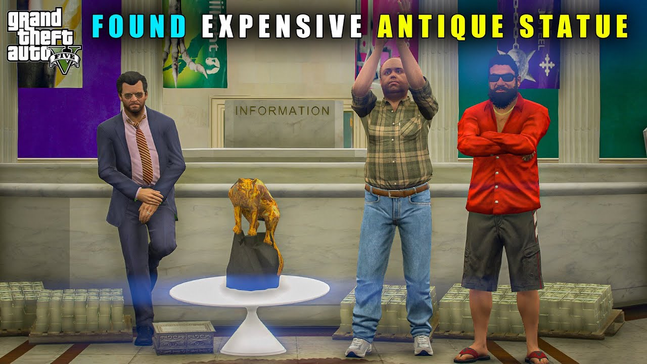 GTA 5 : MICHAEL FOUND RAREST EXPENSIVE STATUE || BB GAMING