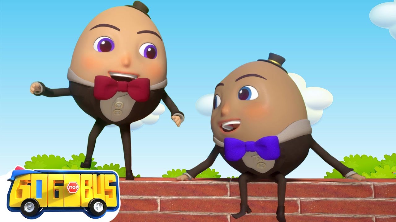 Humpty Dumpty Sat On A Wall 🚍😮 | Classic  Nursery Rhyme For Kids | GoGoBus Official