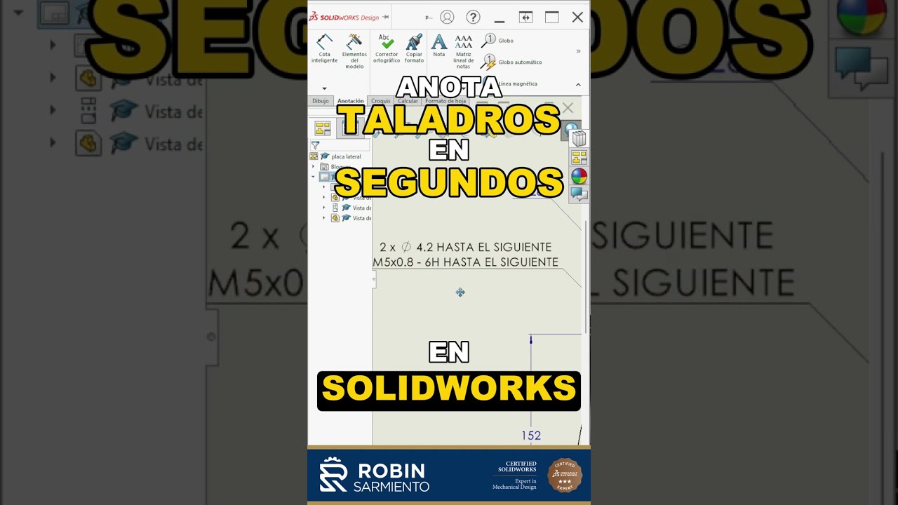 El truco PRO para anotar taladros en segundos en SolidWorks