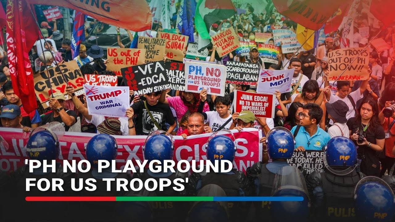Bayan protests increased presence of US troops in the Philippines | ABS-CBN News