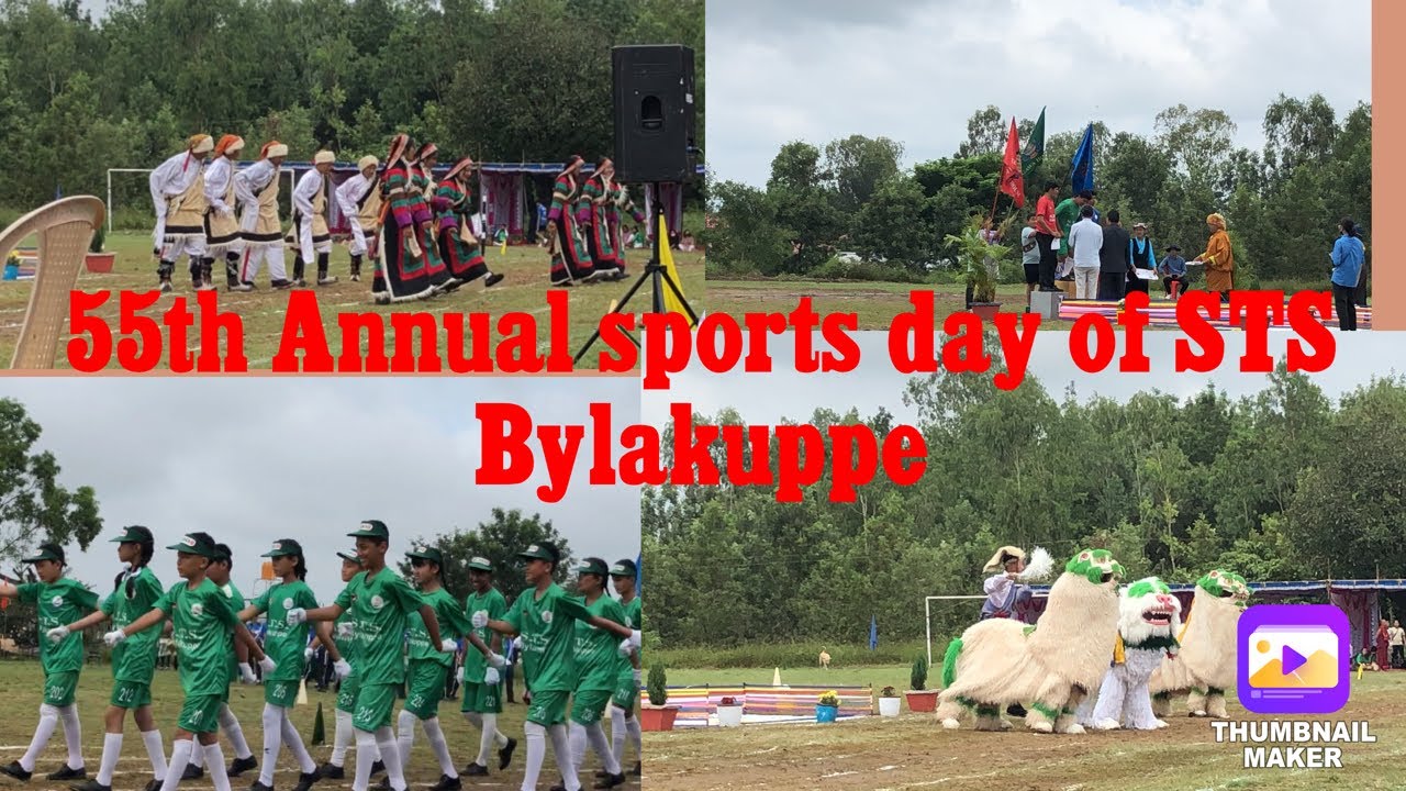 55th Annual Sports day of STS Bylakuppe 2022// Tibetan vlogger