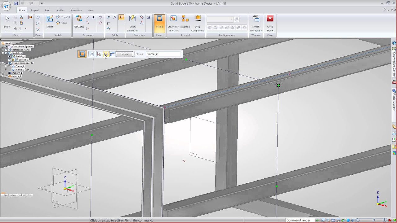 Frame Wizard in Solid Edge ST6