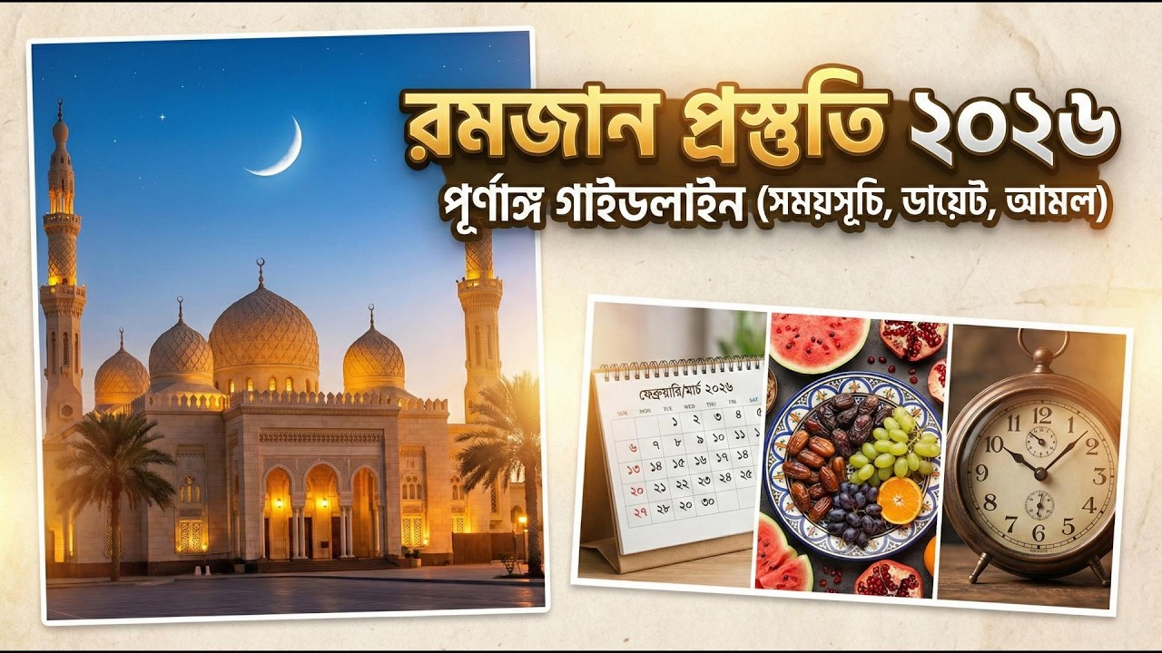 রমজান প্রস্তুতি ২০২৬ সময়সূচি, ডায়েট ও আমলের পূর্ণাঙ্গ গাইডলাইন ।। ramadan2026  ।। রমজানপ্রস্তুতি২০২৬