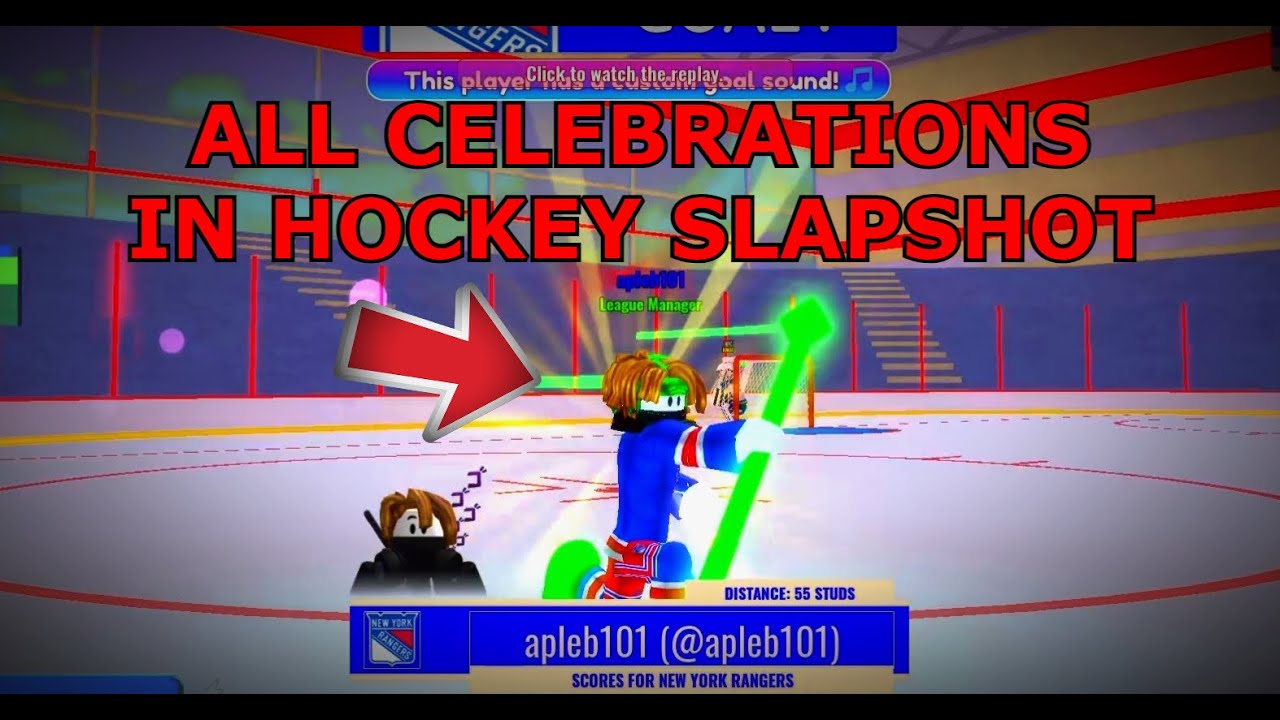 ALL CELEBRATION PACKS IN HOCKEY SLAPSHOT | ROBLOX