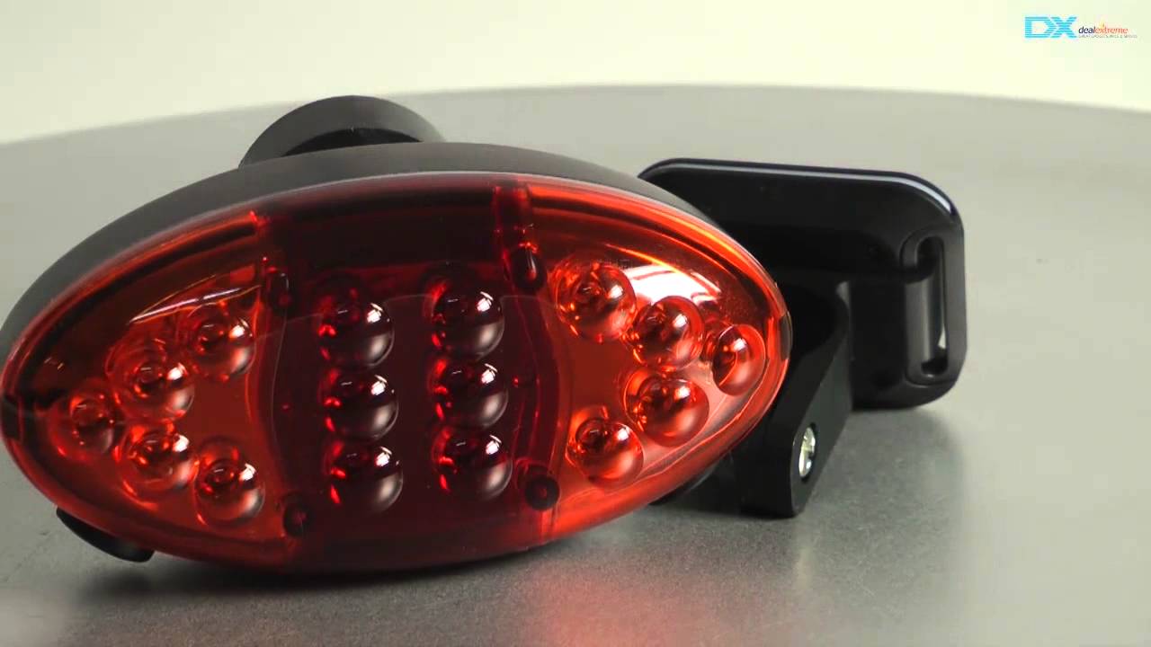 jsd-1202 4-Mode 6-LED Red Light Laser Bicycle Brake / Tail Light - DX