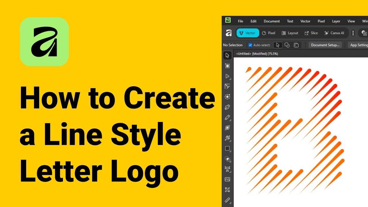 How to Create a Line Style Letter Logo in Affinity 
