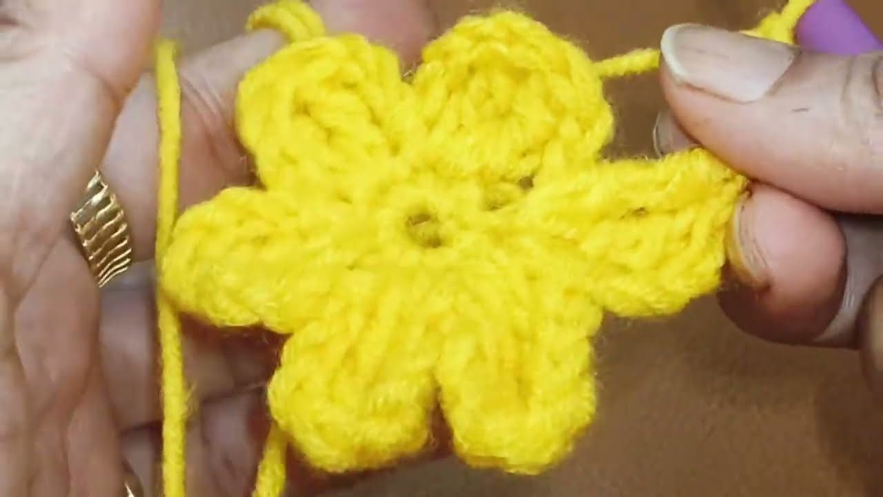 Crochet a Cute Daisy flower 🌼! #crochetforbeginners #flowers @TwistTerrace 