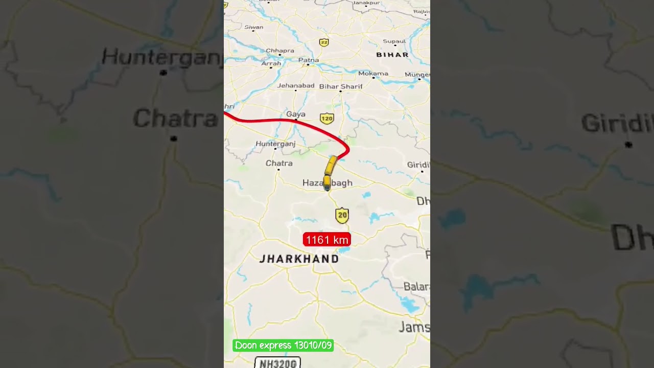 Doon express 13010/09 train route map #routemap