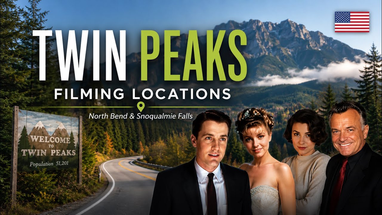 TWIN PEAKS Filming Locations | North Bend & Snoqualmie Falls Cinematic Travel Vlog 🇺🇸 