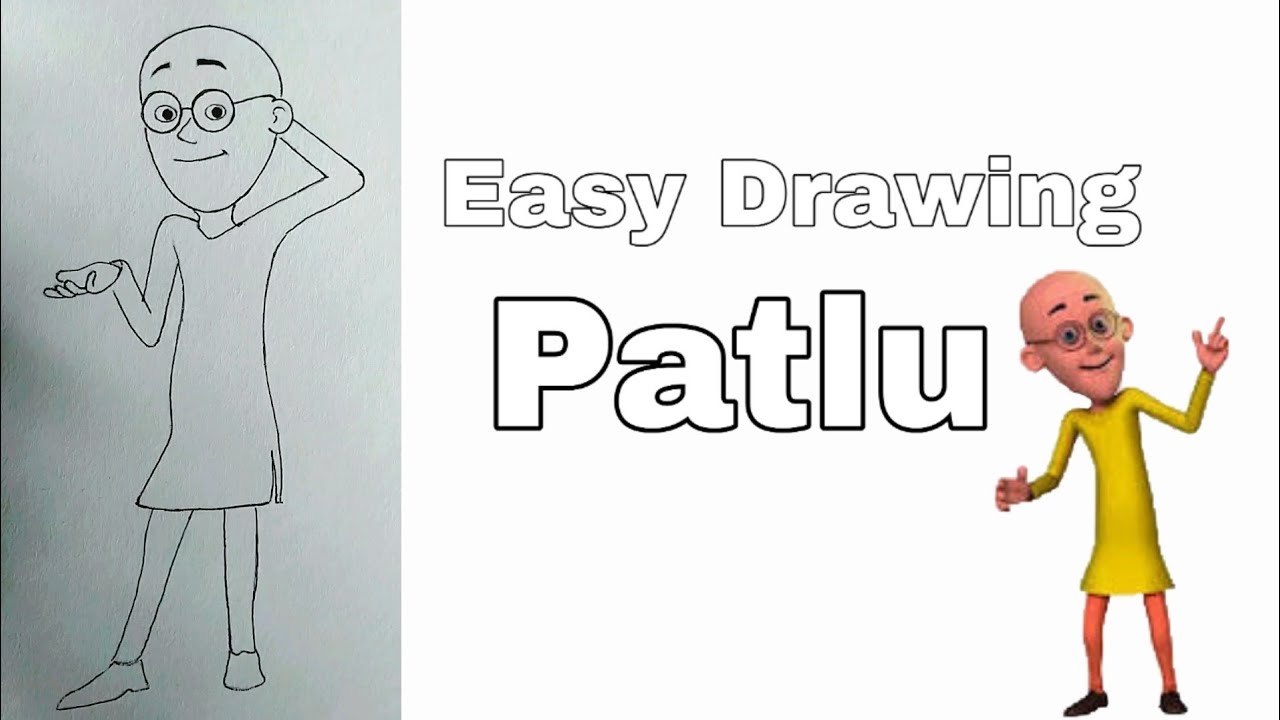 Patlu Easy Drawing / Motu Patlu Drawing #Shorts