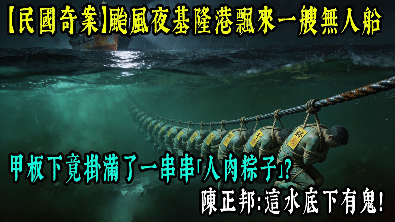 【老王故事會】【民國奇案】颱風夜基隆港飄來一艘無人船，甲板下竟掛滿了一串串「人肉粽子」？陳正邦：這水底下有鬼！#原創 #情感 #民間故事 #真實故事 #中老年生活 #台灣