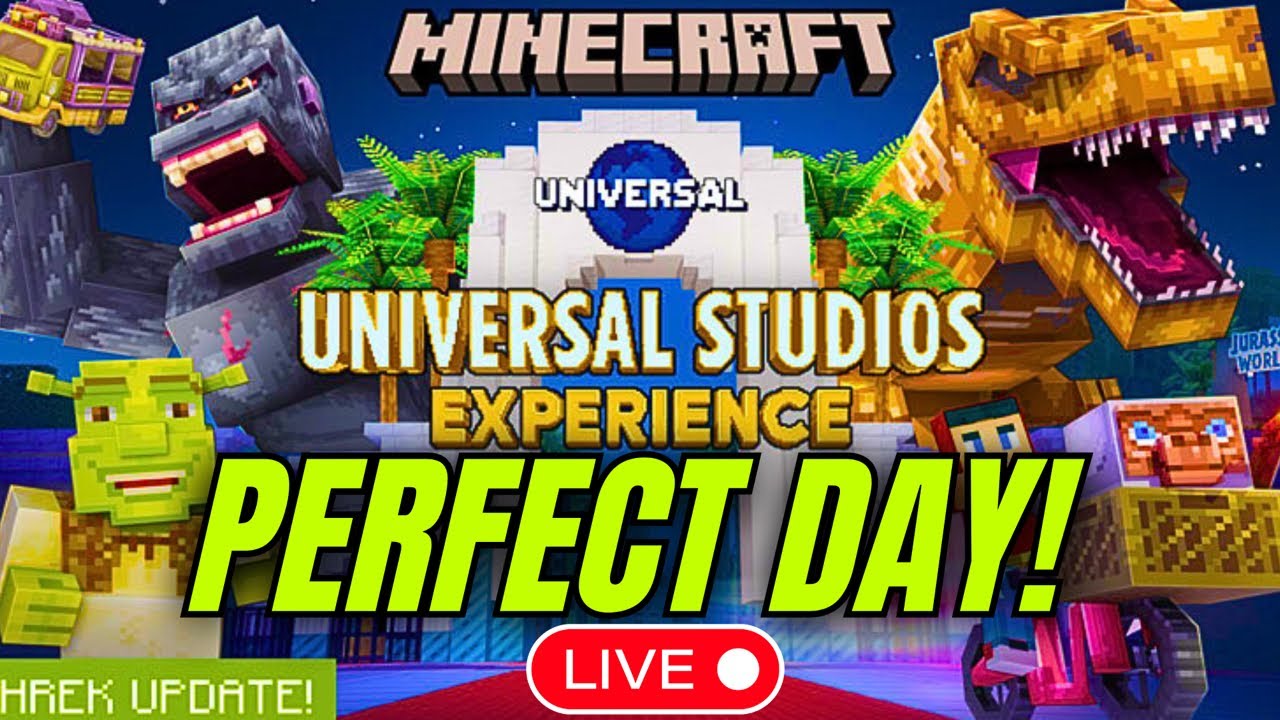 LIVE: Minecraft Reliving Opening Day Universal Classic Rides | Jaws, Back to the Future & King Kong
