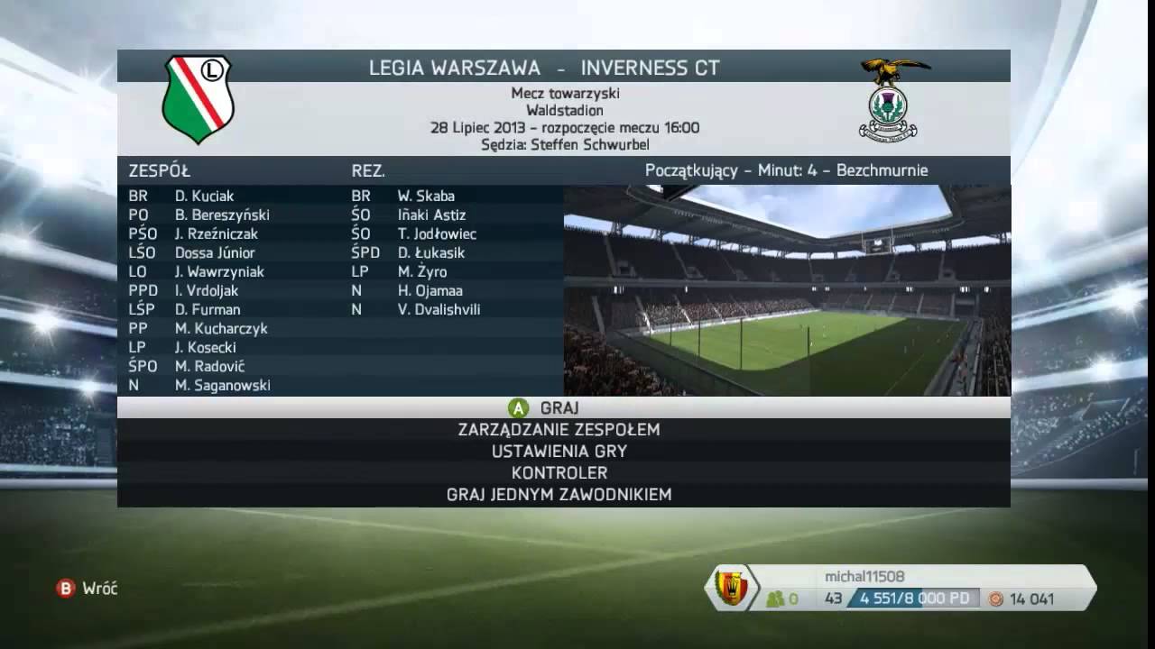 Fifa 14 - Kariera Menedżera | Legia Warszawa #1