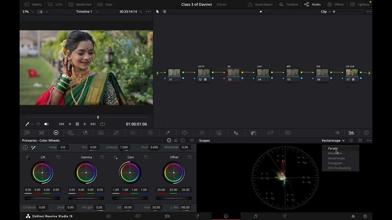 DaVinci Resolve Beginner Tutorial | Color Grading Wedding Clips