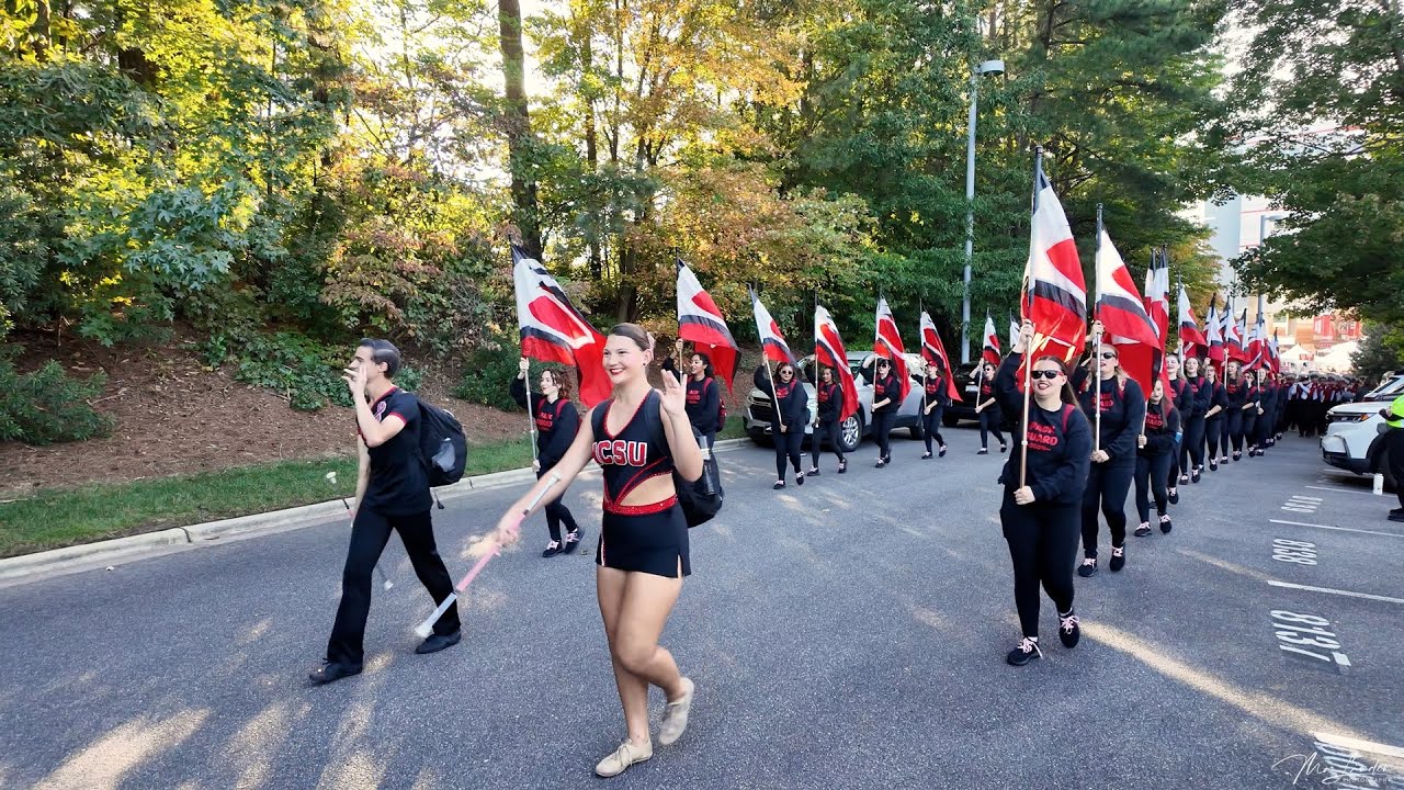 NC State Marching Band - Walk the Champions (1) pior to Football Game, 10/12/2024.